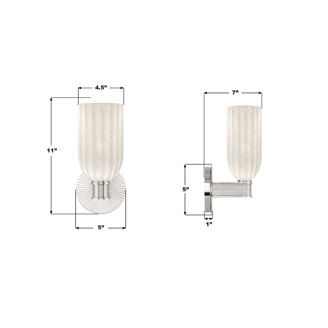 Crystorama - LOT-711-PN - One Light Wall Sconce - Lotus - Polished Nickel