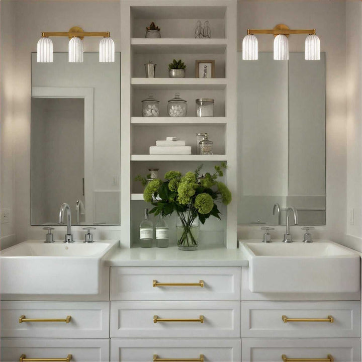 Crystorama - LOT-713-LG - Three Light Bath - Lotus - Luxe Gold