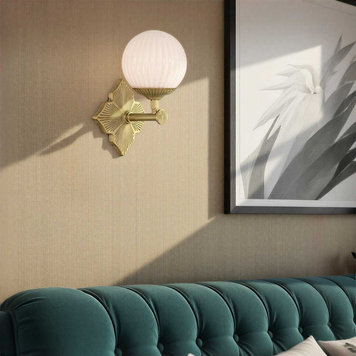 Crystorama - ORY-1001-AG-WH - One Light Wall Sconce - Orly - Aged Brass