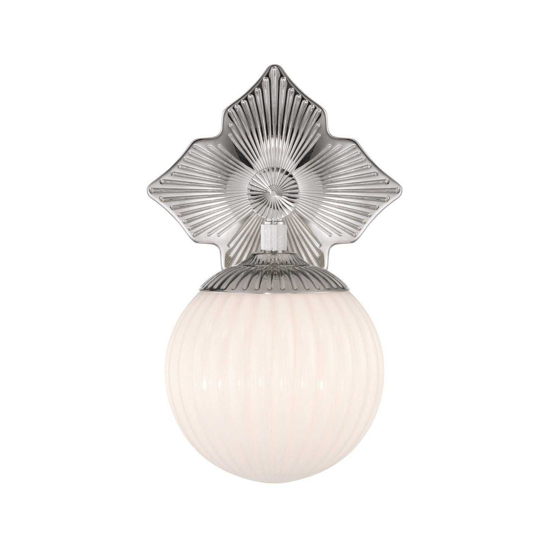 Crystorama - ORY-1001-PN-WH - One Light Wall Sconce - Orly - Polished Nickel