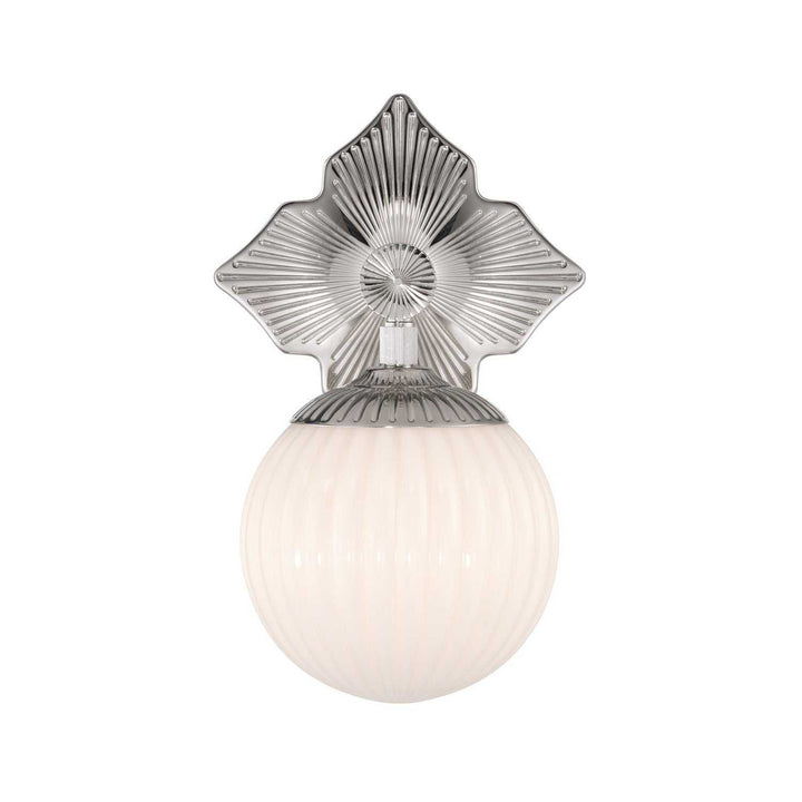 Crystorama - ORY-1001-PN-WH - One Light Wall Sconce - Orly - Polished Nickel