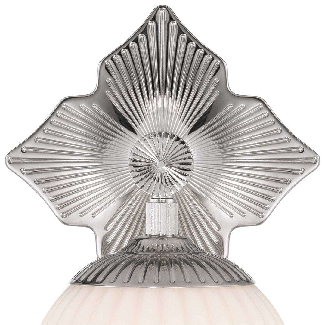 Crystorama - ORY-1001-PN-WH - One Light Wall Sconce - Orly - Polished Nickel