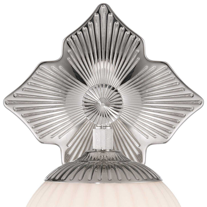 Crystorama - ORY-1001-PN-WH - One Light Wall Sconce - Orly - Polished Nickel