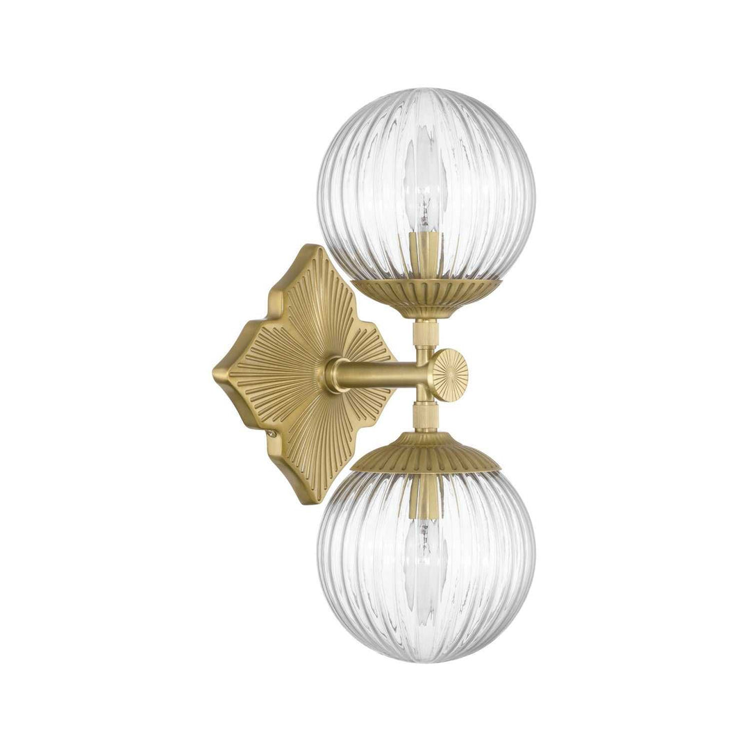 Crystorama - ORY-1002-AG-CL - Two Light Wall Sconce - Orly - Aged Brass
