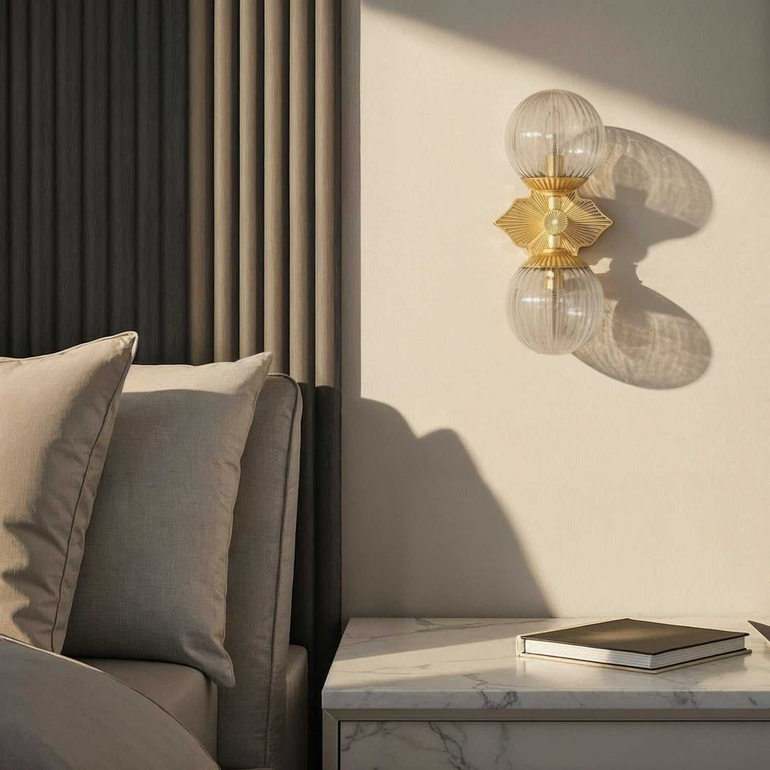 Crystorama - ORY-1002-AG-CL - Two Light Wall Sconce - Orly - Aged Brass