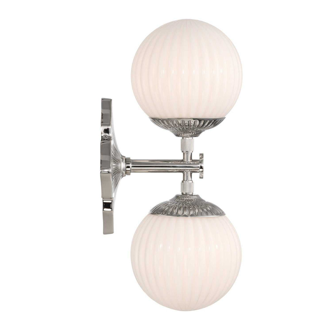 Crystorama - ORY-1002-PN-WH - Two Light Wall Sconce - Orly - Polished Nickel