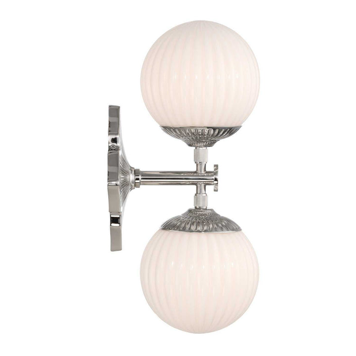 Crystorama - ORY-1002-PN-WH - Two Light Wall Sconce - Orly - Polished Nickel