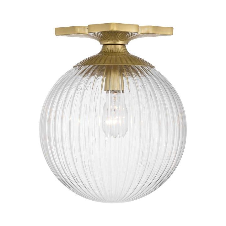 Crystorama - ORY-1003-AG-CL - One Light Semi Flush Mount - Orly - Aged Brass