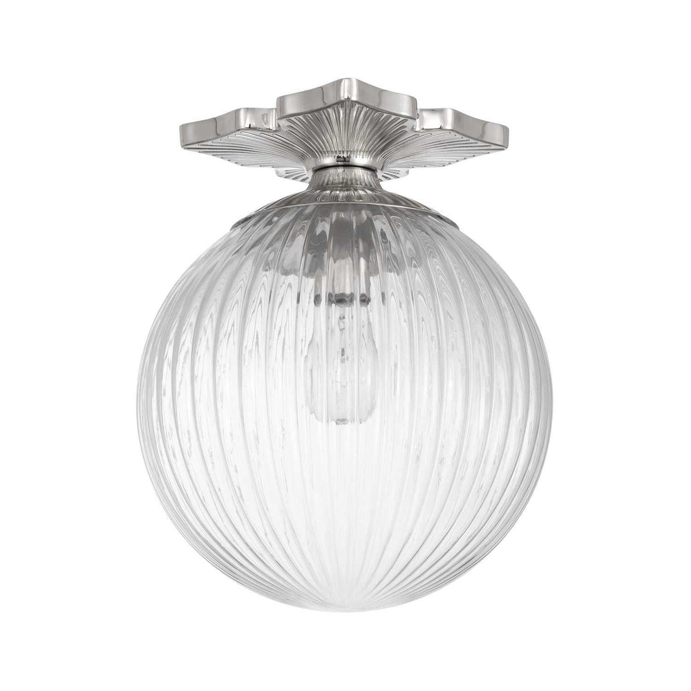 Orly One Light Semi Flush Mount in Polished Nickel Crystorama