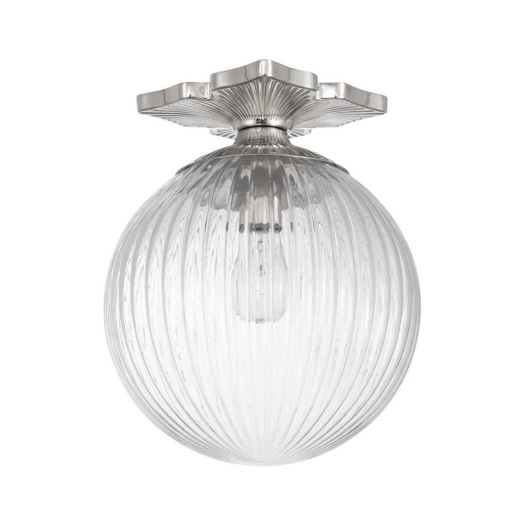 Orly One Light Semi Flush Mount in Polished Nickel Crystorama