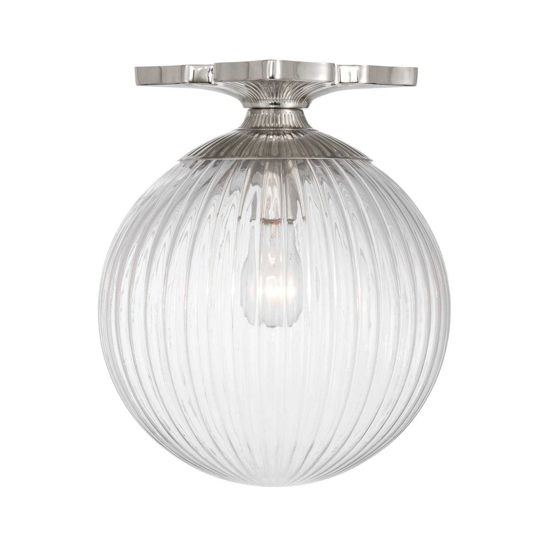 Orly One Light Semi Flush Mount in Polished Nickel Crystorama