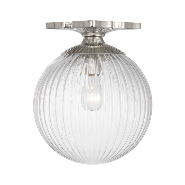 Orly One Light Semi Flush Mount in Polished Nickel Crystorama