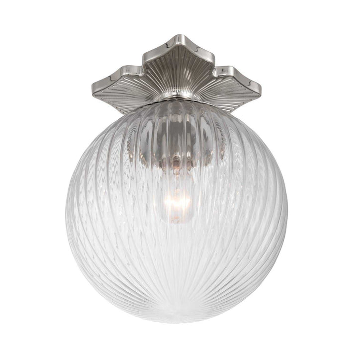 Orly One Light Semi Flush Mount in Polished Nickel Crystorama