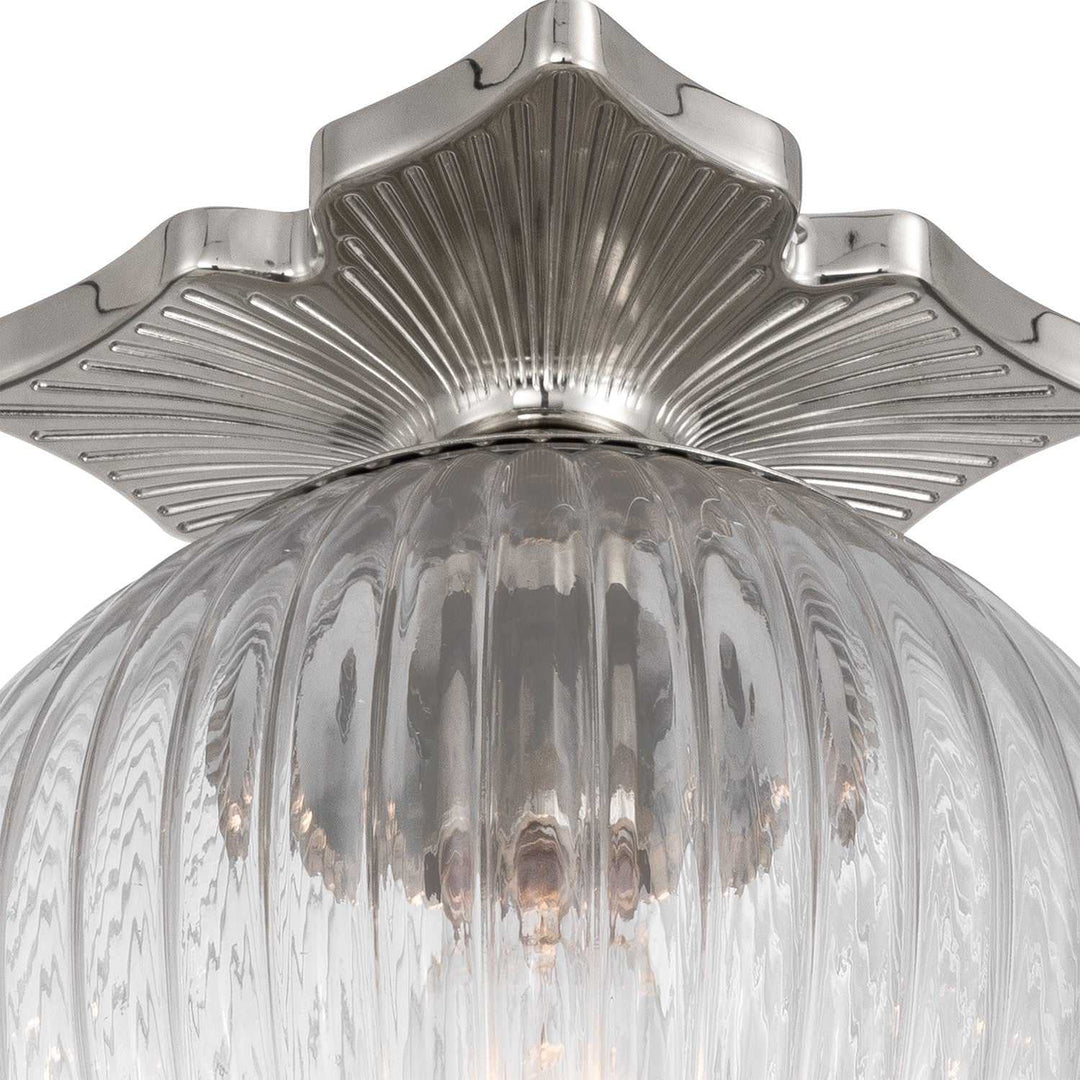 Orly One Light Semi Flush Mount in Polished Nickel Crystorama
