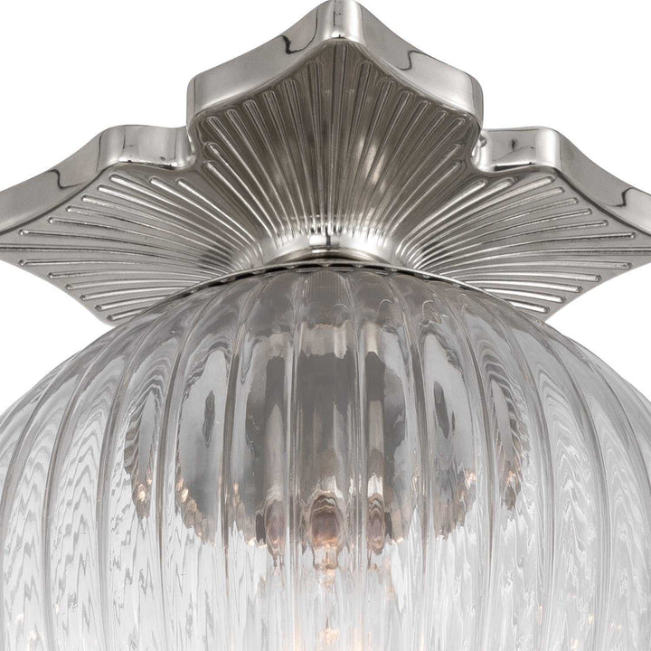 Orly One Light Semi Flush Mount in Polished Nickel Crystorama