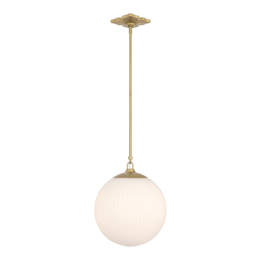 Crystorama - ORY-1007-AG-WH - One Light Pendant - Orly - Aged Brass