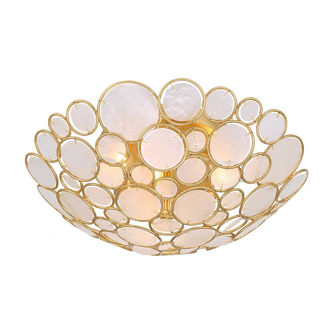 Crystorama - PAL-524-GA - Three Light Semi Flush Mount - Palla - Antique Gold