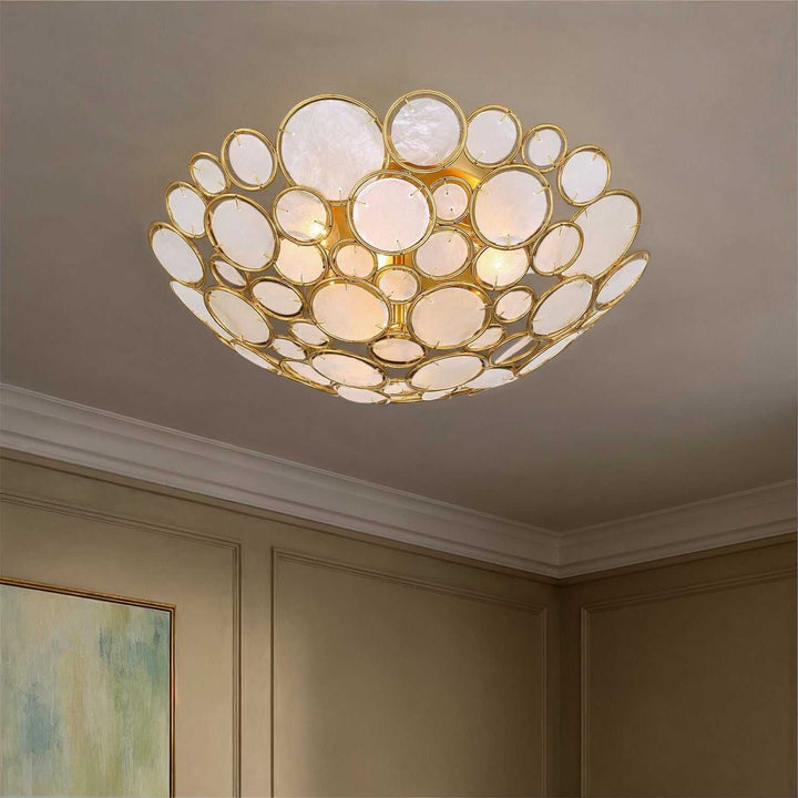 Crystorama - PAL-524-GA - Three Light Semi Flush Mount - Palla - Antique Gold