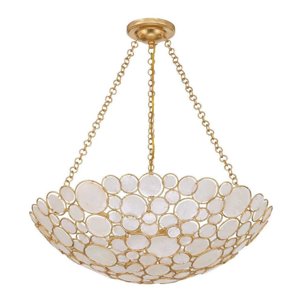 Crystorama - PAL-525-GA - Six Light Chandelier - Palla - Antique Gold