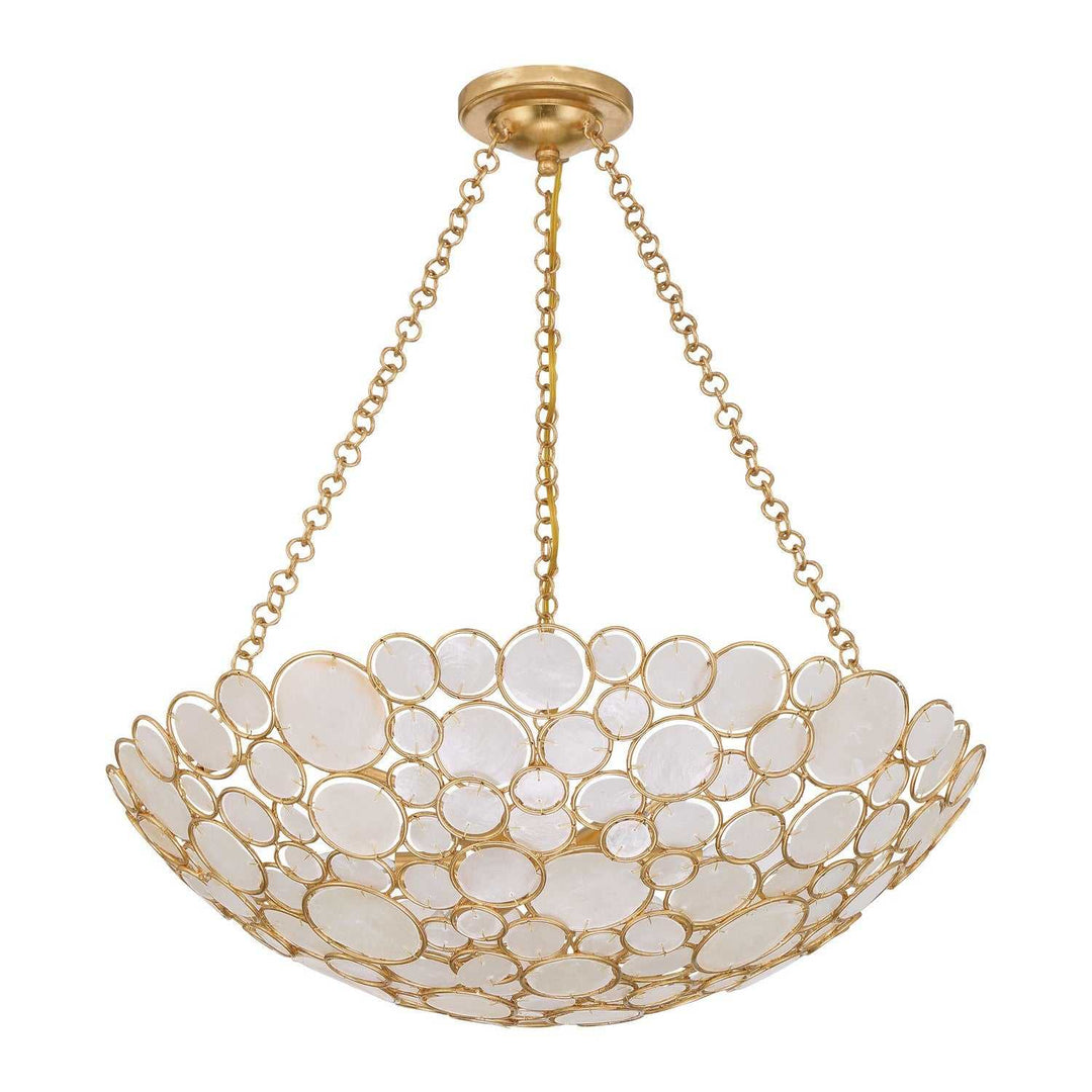 Crystorama - PAL-525-GA - Six Light Chandelier - Palla - Antique Gold