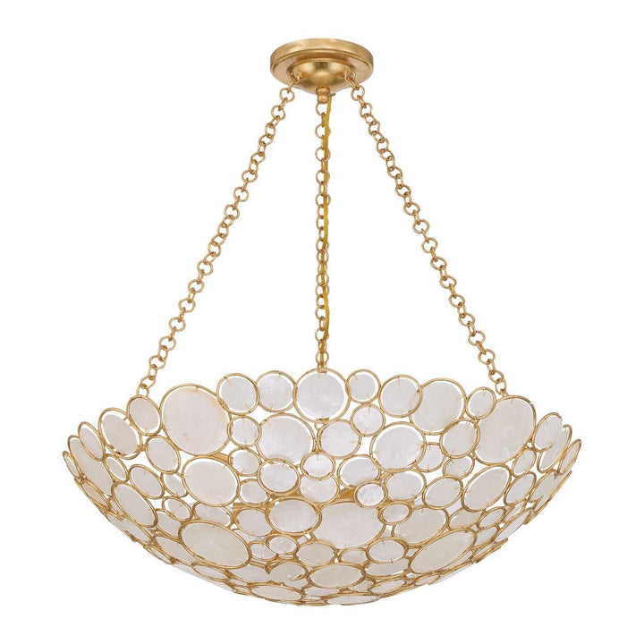 Crystorama - PAL-525-GA - Six Light Chandelier - Palla - Antique Gold