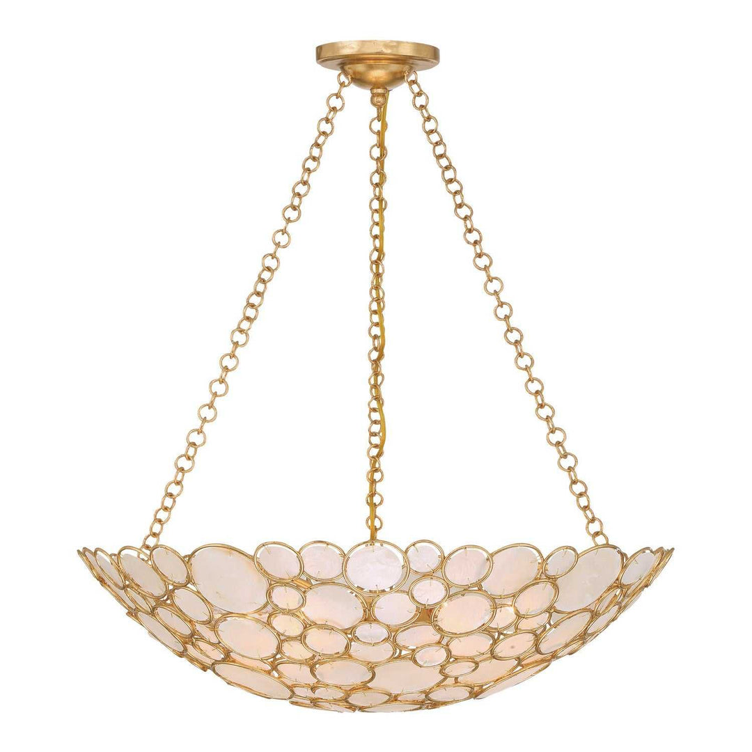 Crystorama - PAL-525-GA - Six Light Chandelier - Palla - Antique Gold