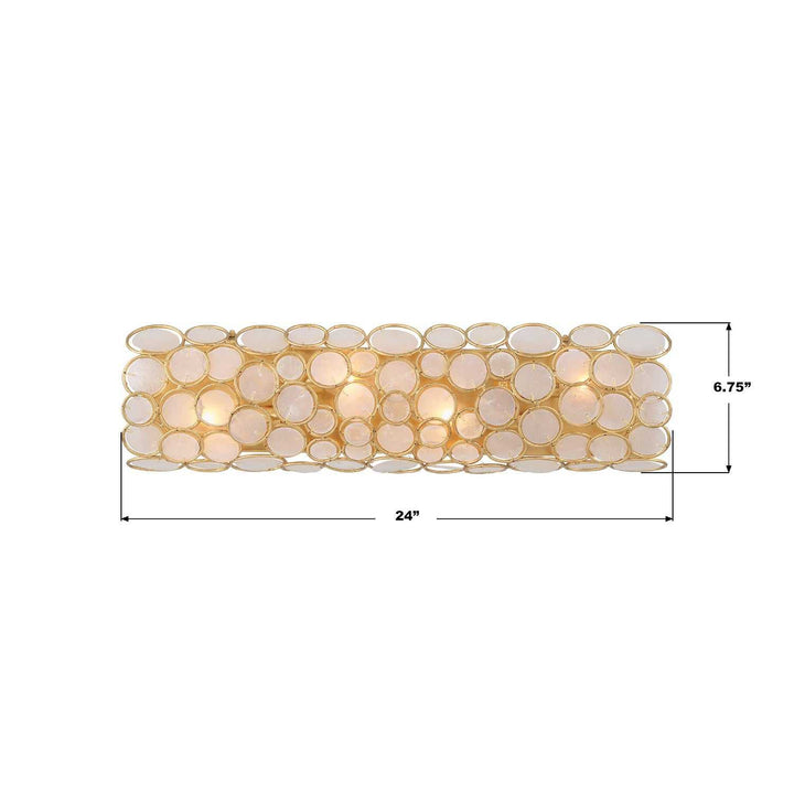 Crystorama - PAL-526-GA - Four Light Bath - Palla - Antique Gold