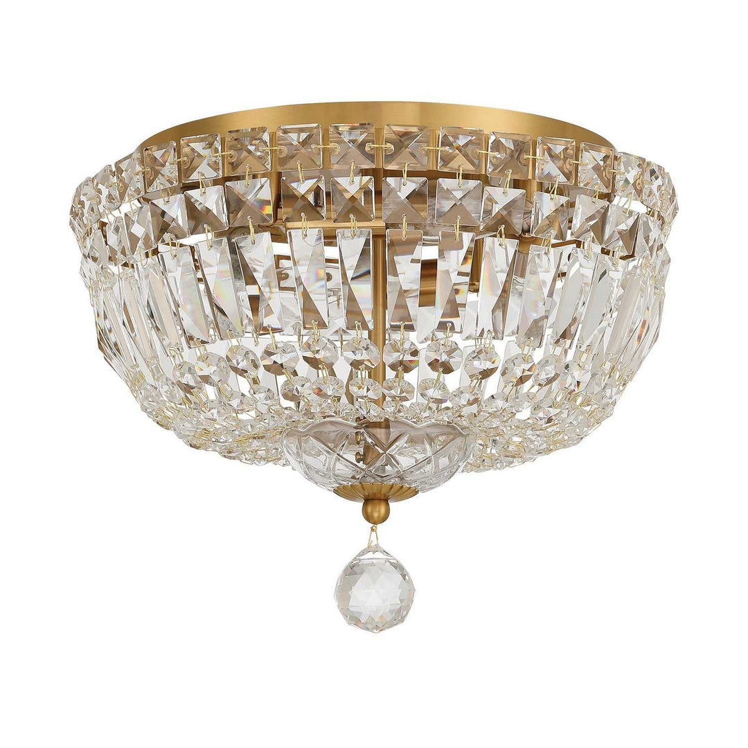 Crystorama - ROS-A1004-AG-CL-MWP - Four Light Flush Mount - Roslyn - Aged Brass