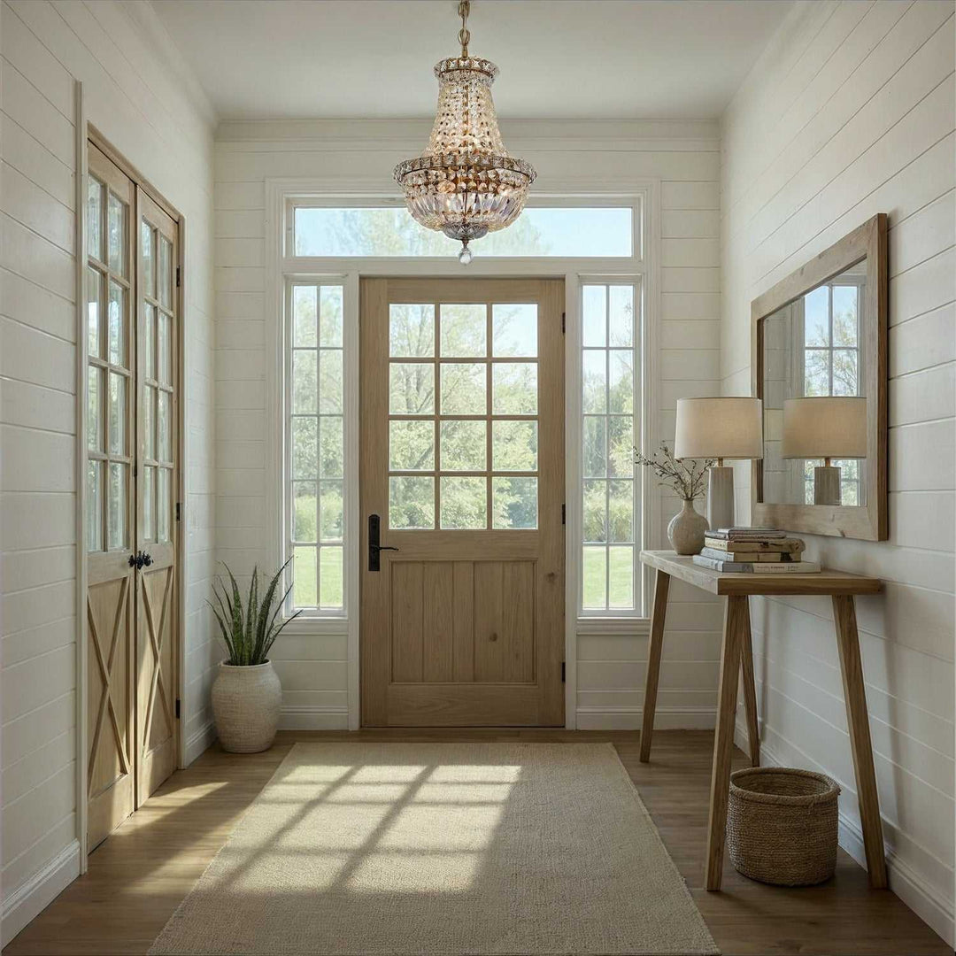 Crystorama - ROS-A1006-AG-CL-MWP - Five Light Chandelier - Roslyn - Aged Brass