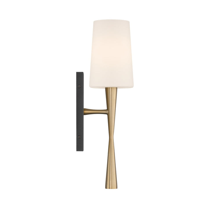 Crystorama - TRE-221-OP-AG-BF - One Light Wall Sconce - Trenton - Aged Brass + Black Forged