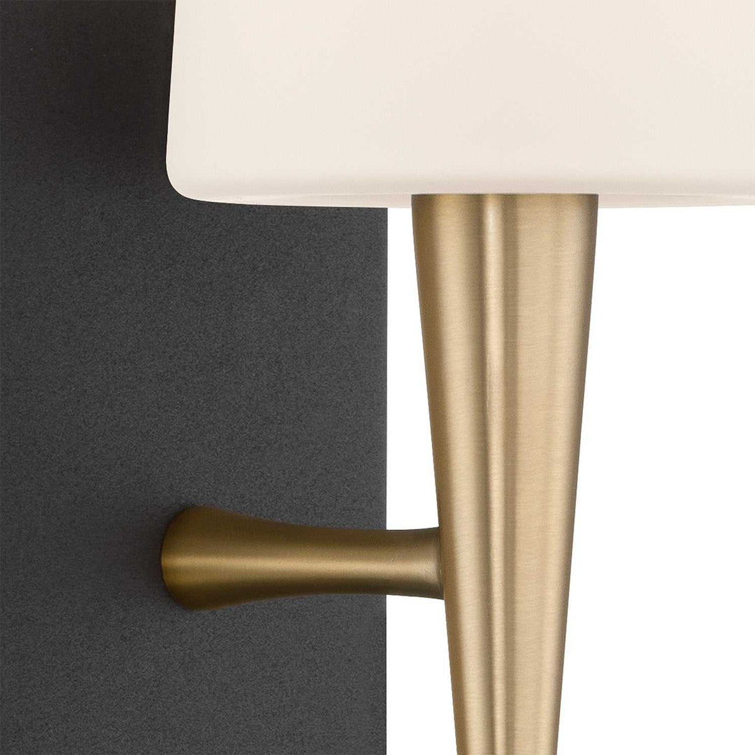 Crystorama - TRE-221-OP-AG-BF - One Light Wall Sconce - Trenton - Aged Brass + Black Forged