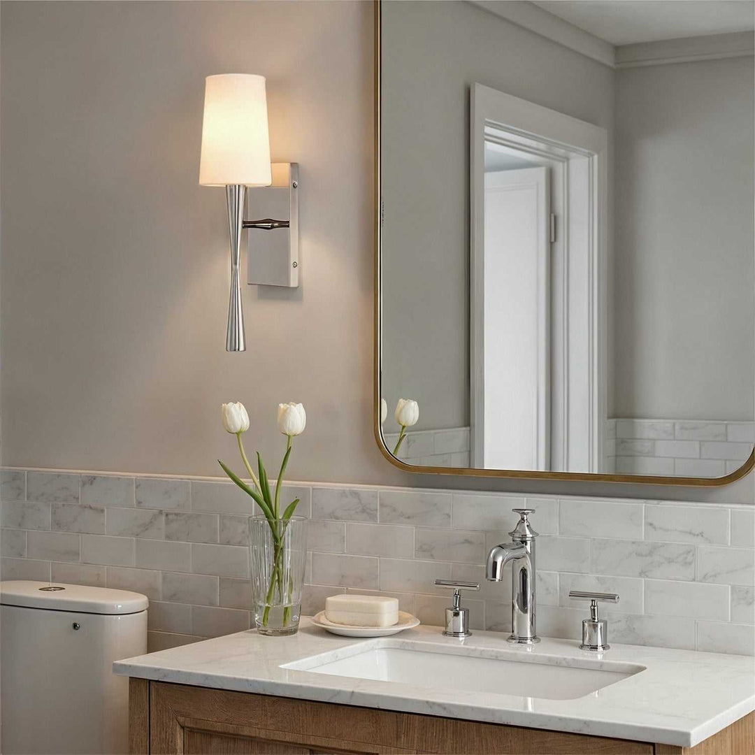 Crystorama - TRE-221-OP-PN - One Light Wall Sconce - Trenton - Polished Nickel