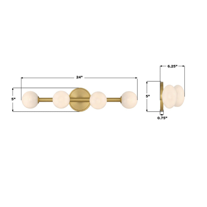 Crystorama - TRL-2811-LG - LED Bath - Terrell - Luxe Gold