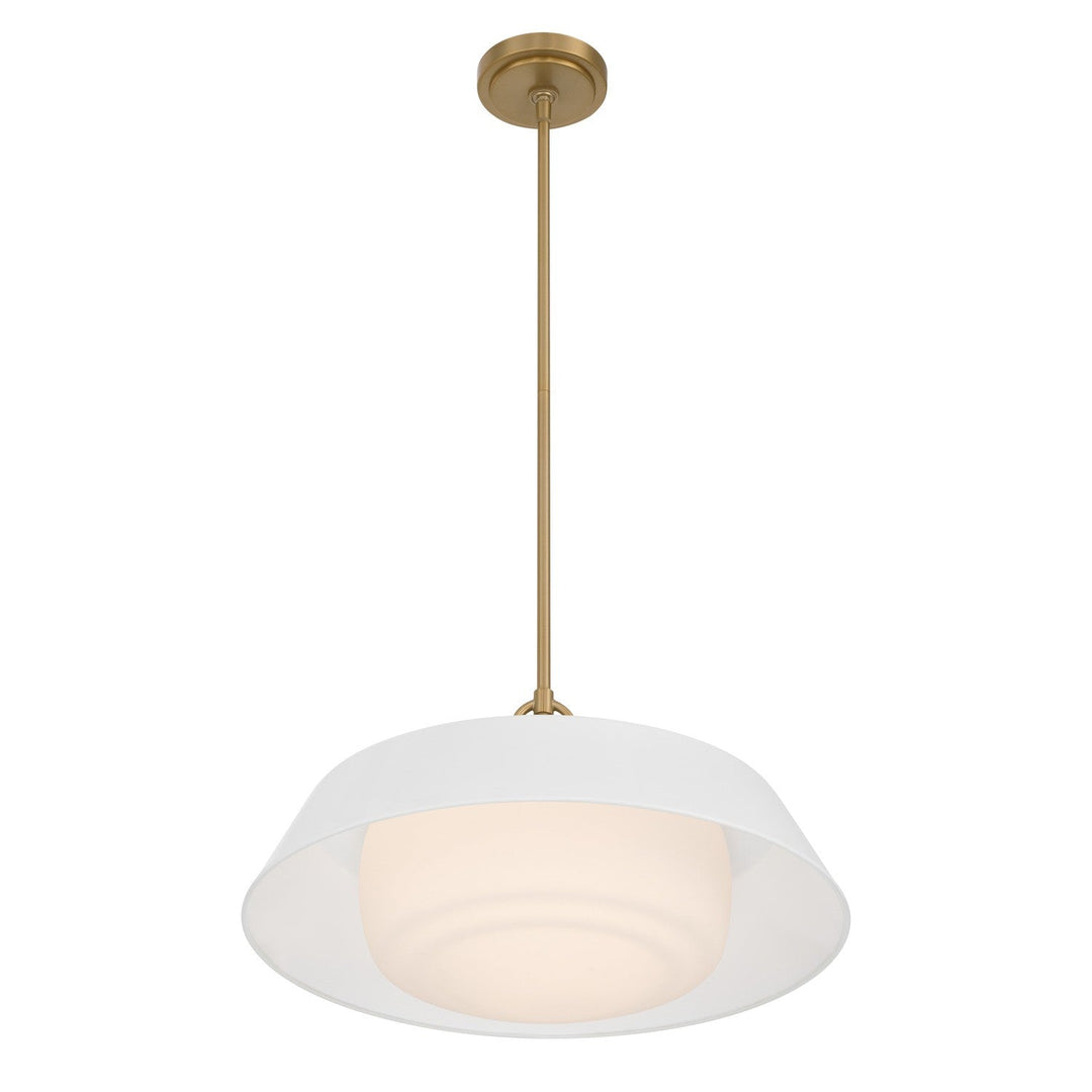Crystorama - XAN-8009-VG-WH - Three Light Pendant - Xander - Vibrant Gold