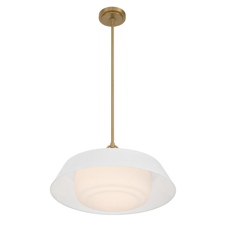 Crystorama - XAN-8009-VG-WH - Three Light Pendant - Xander - Vibrant Gold