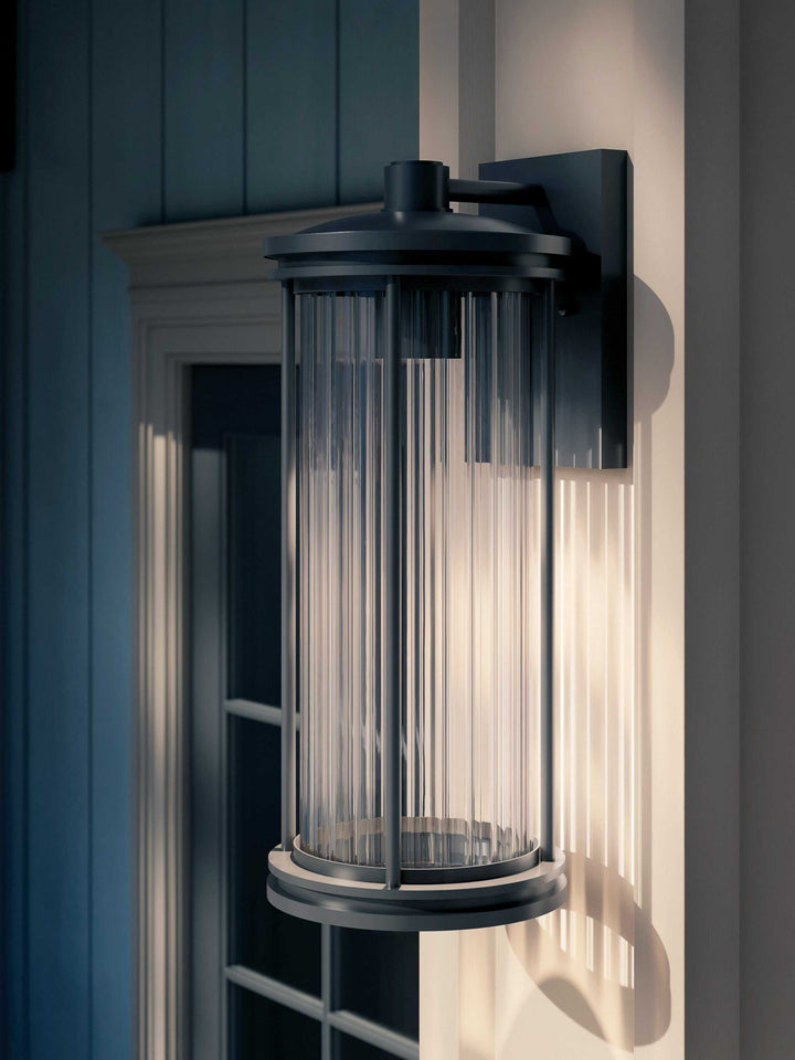 Kichler Canada - 59024BKDS - One Light Outdoor Wall Mount - Barras - Black