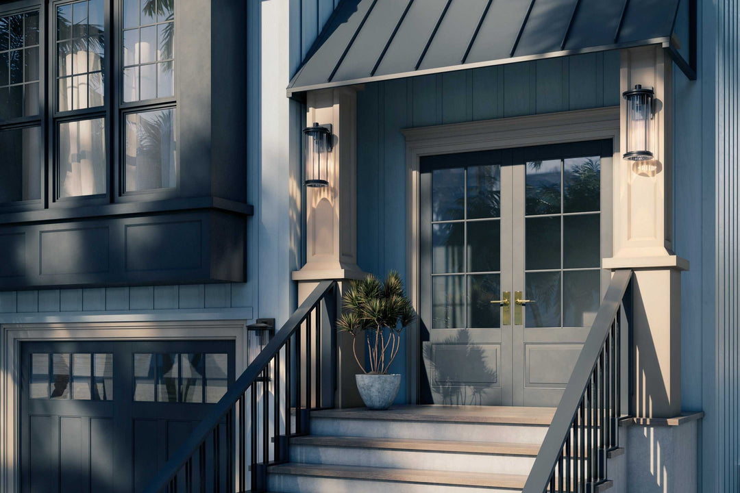 Kichler Canada - 59024BKDS - One Light Outdoor Wall Mount - Barras - Black
