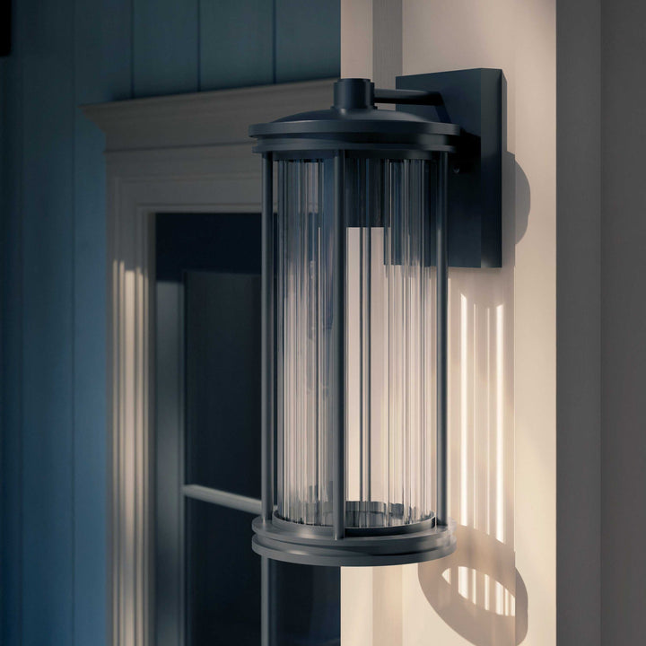 Kichler Canada - 59023BKDS - One Light Outdoor Wall Mount - Barras - Black
