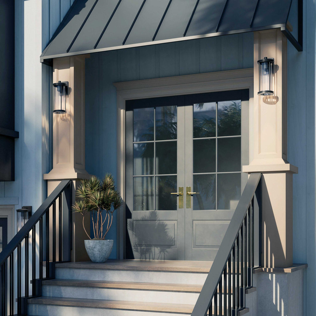 Kichler Canada - 59023BKDS - One Light Outdoor Wall Mount - Barras - Black