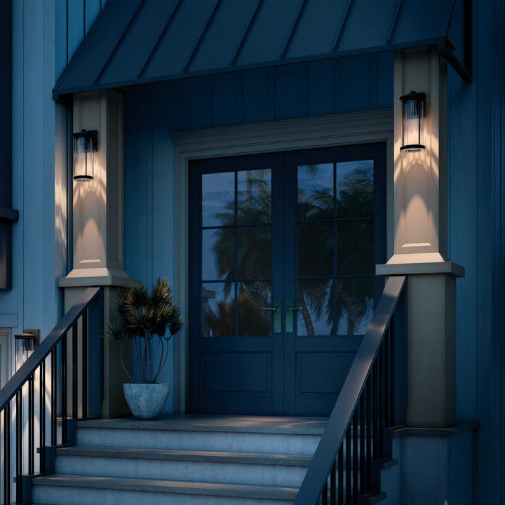Kichler Canada - 59023BKDS - One Light Outdoor Wall Mount - Barras - Black