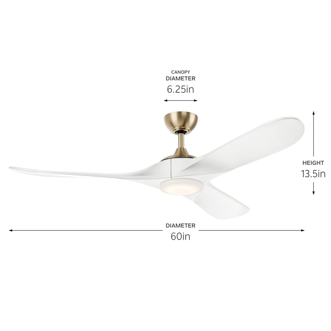 Kichler Canada - 310560CPZMWH - 60" Ceiling Fan - Mylo - Champagne Bronze