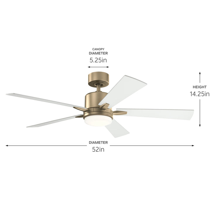 Kichler Canada - 330000CPZ - 52" Ceiling Fan - Lucian Elite - Champagne Bronze