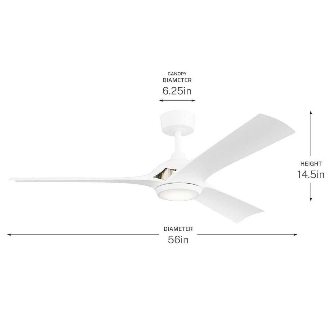 Veetra 56" Ceiling Fan in Matte White Kichler Canada