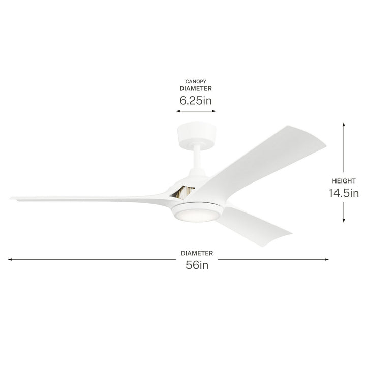 Veetra 56" Ceiling Fan in Matte White Kichler Canada