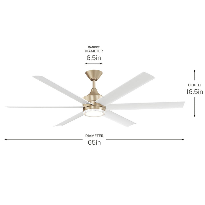 Solen 65" Ceiling Fan in Champagne Bronze Kichler Canada