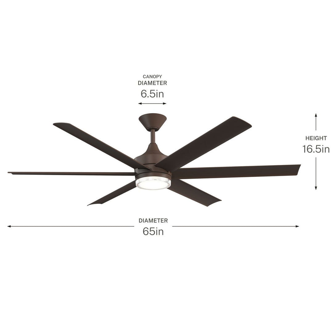 Solen 65" Ceiling Fan in Satin Natural Bronze Kichler Canada