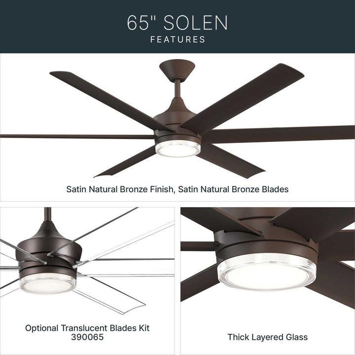 Solen 65" Ceiling Fan in Satin Natural Bronze Kichler Canada