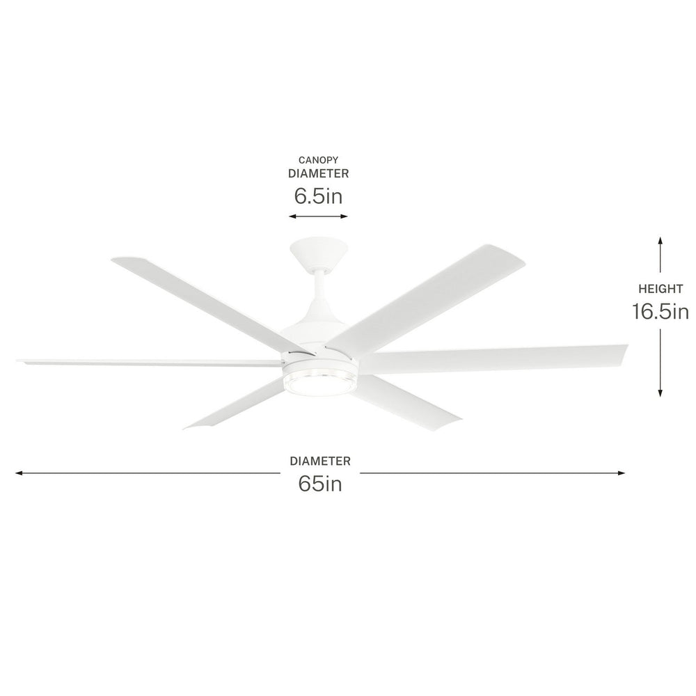 Solen 65" Ceiling Fan in Matte White Kichler Canada