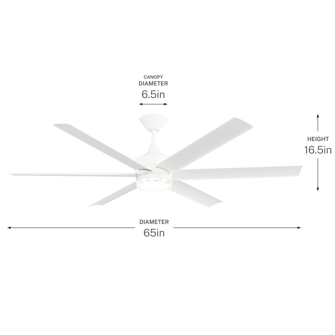Solen 65" Ceiling Fan in Matte White Kichler Canada