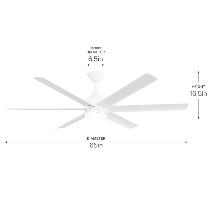Solen 65" Ceiling Fan in Matte White Kichler Canada